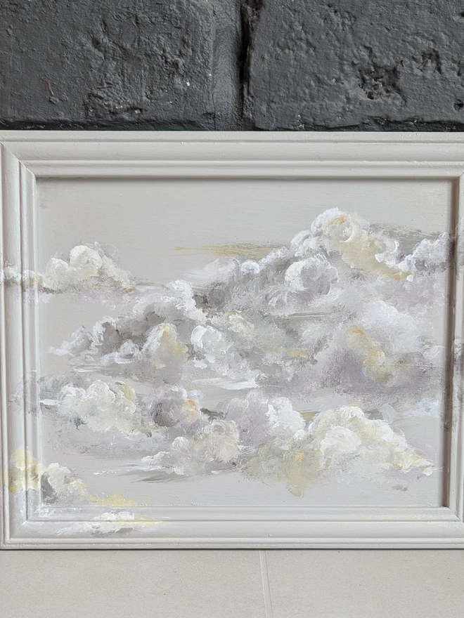 pale yellow light grey cloud art