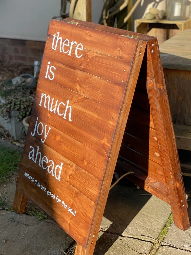 wooden custom A-Frame