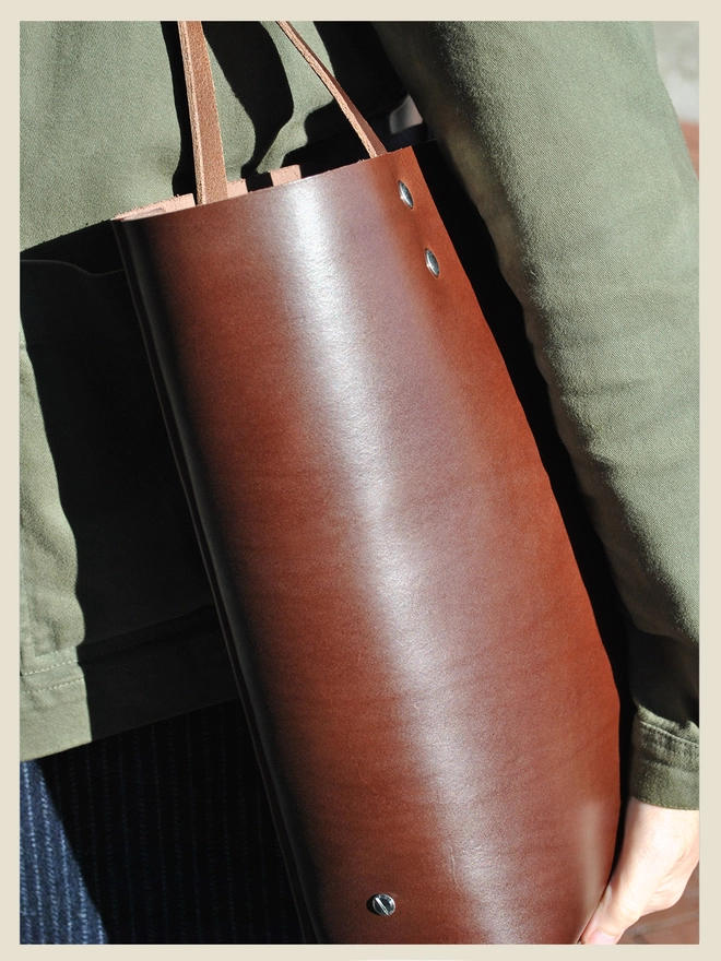 Chestnut Leather Adventure Everyday Tote 