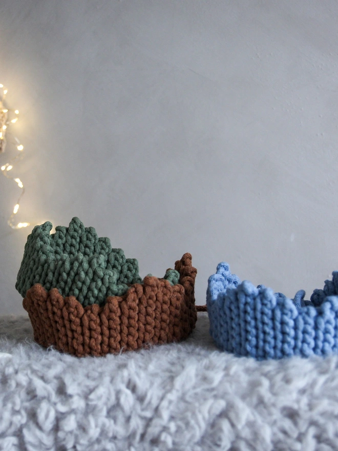 crocheted cotton birthday crowns