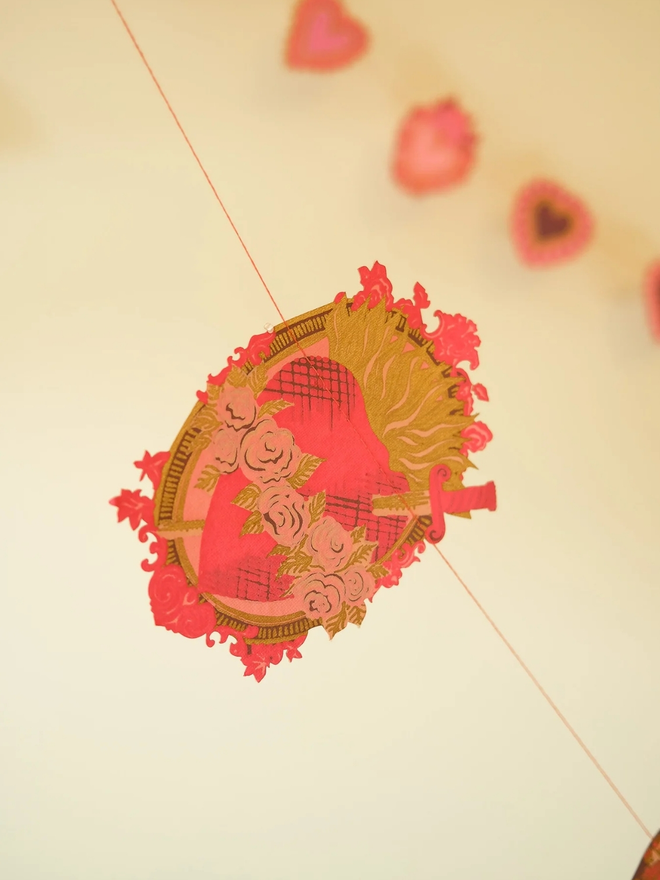 Saint Valentine Heart Garland