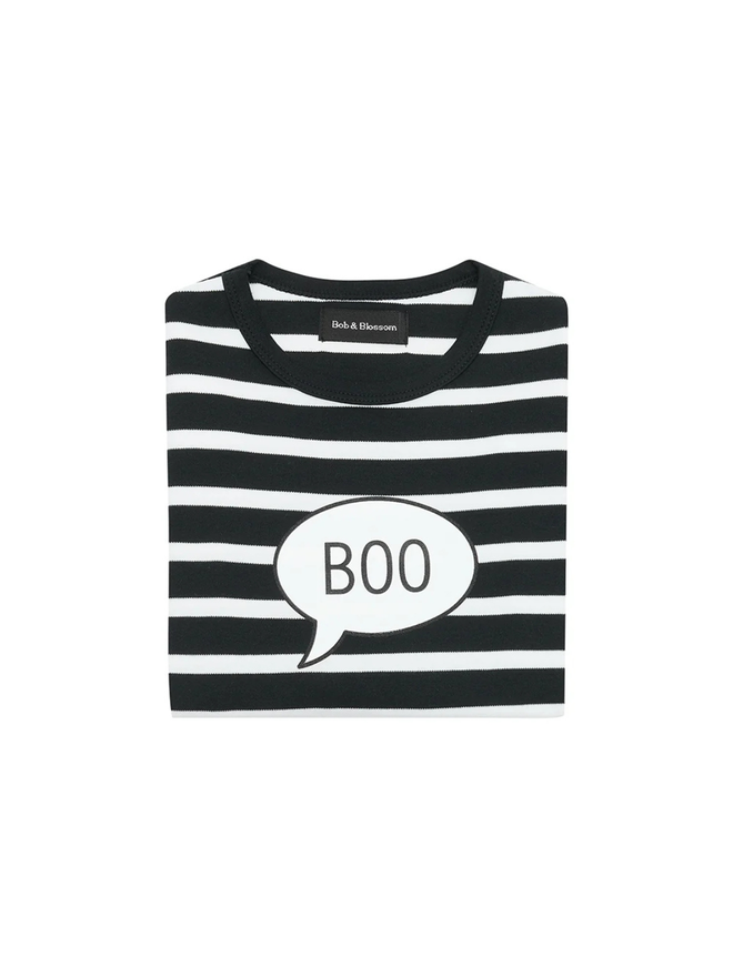 boo stripe long sleeve tshirt