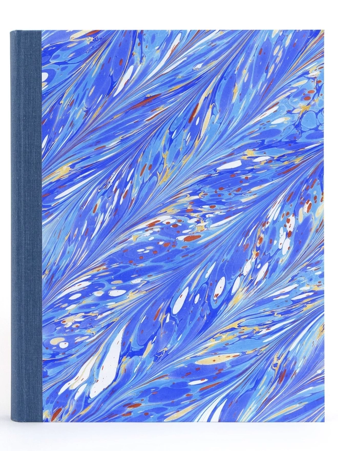 Marbled Photo Album - Blue, Gold & Copper