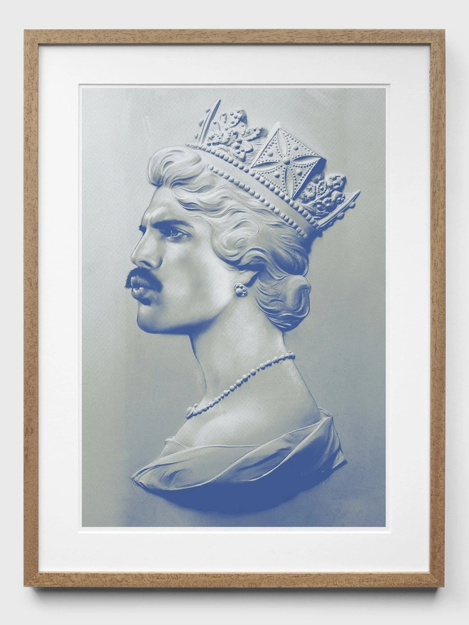 Freddie XL Blue - Natural Frame