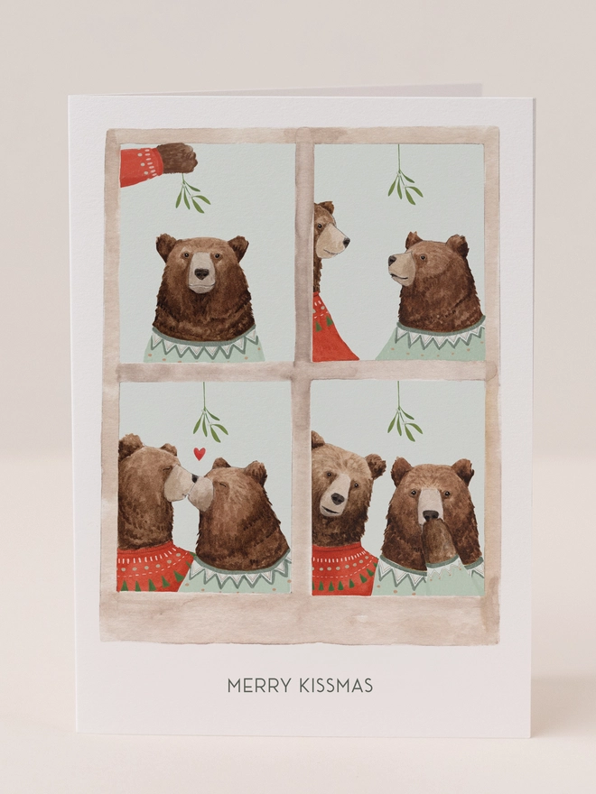 Merry Kissmass card standing