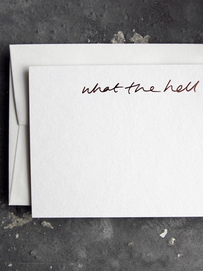 'What The Hell' Notecard Pack of 8
