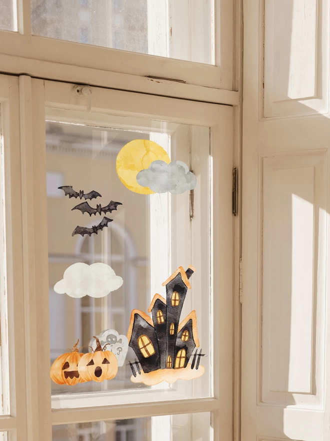 Halloween Spooky House Window clings