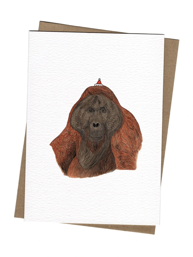 Orangutan Christmas Card