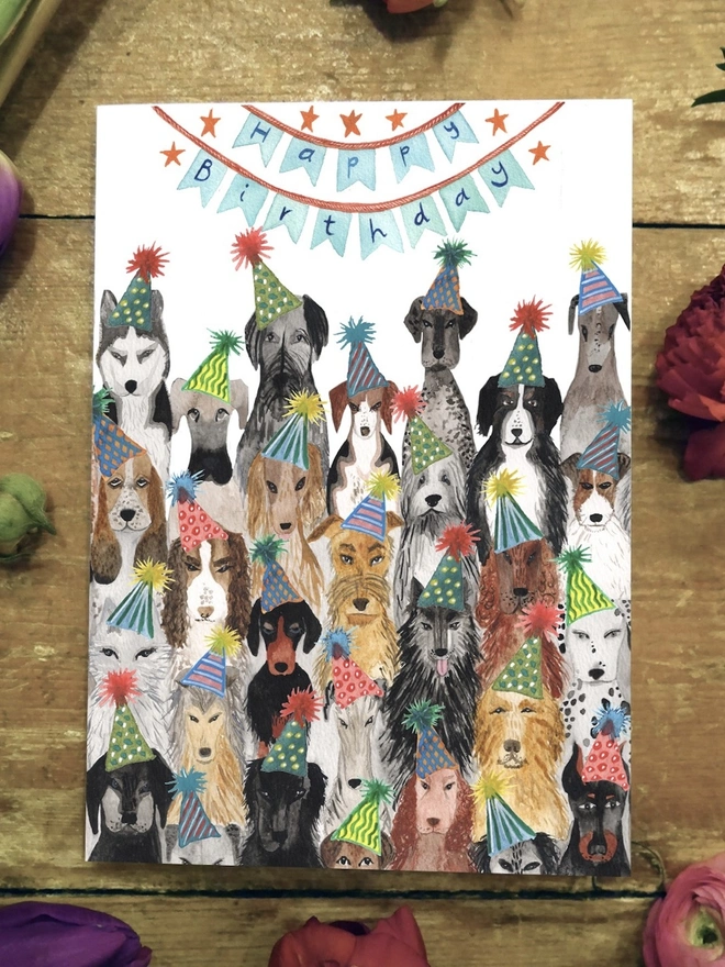  Dog Birthday – Canine Party Greetings Card