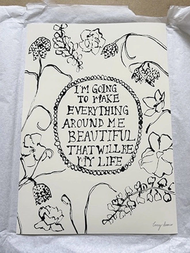 A Beautiful Life Screenprint
