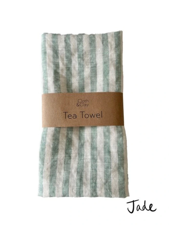 Striped Linen Tea Towel