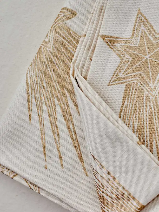 Christmas Gold Star Tablecloth