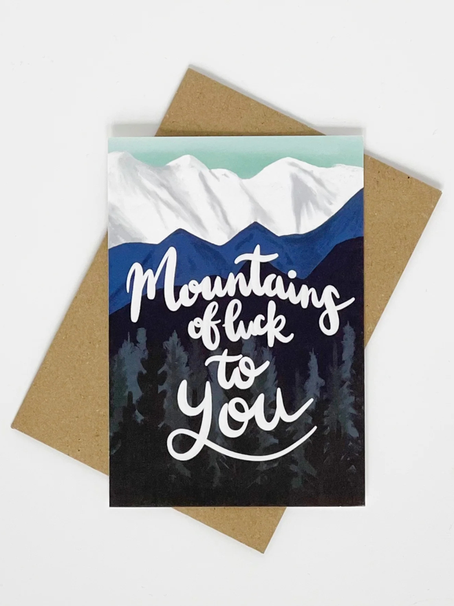 mountains of luck good luck card