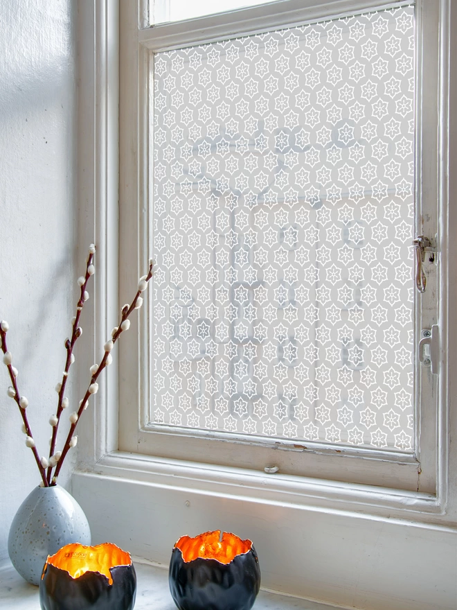 flower patterned frosted window film