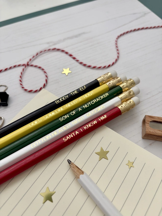 Elf Movie Themed Pencils (Set of 5)