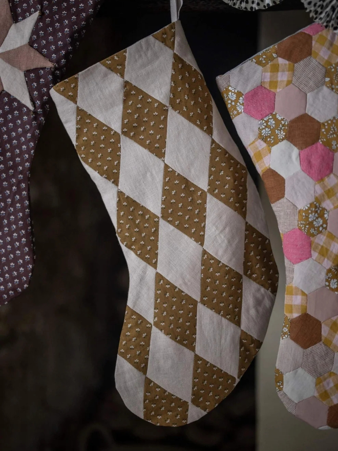 harlequin christmas stocking