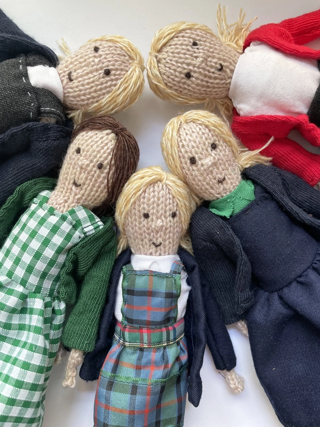 School Dolls with Different Clothes