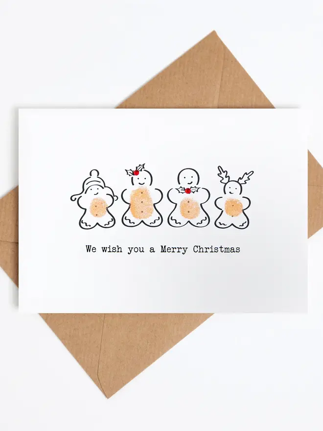 gingerbread christmas card making kit