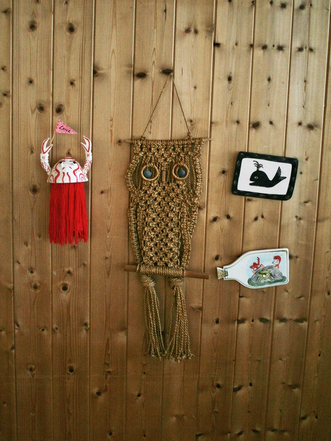 ceramic red lobster crab wall hanging decoration cute love messages