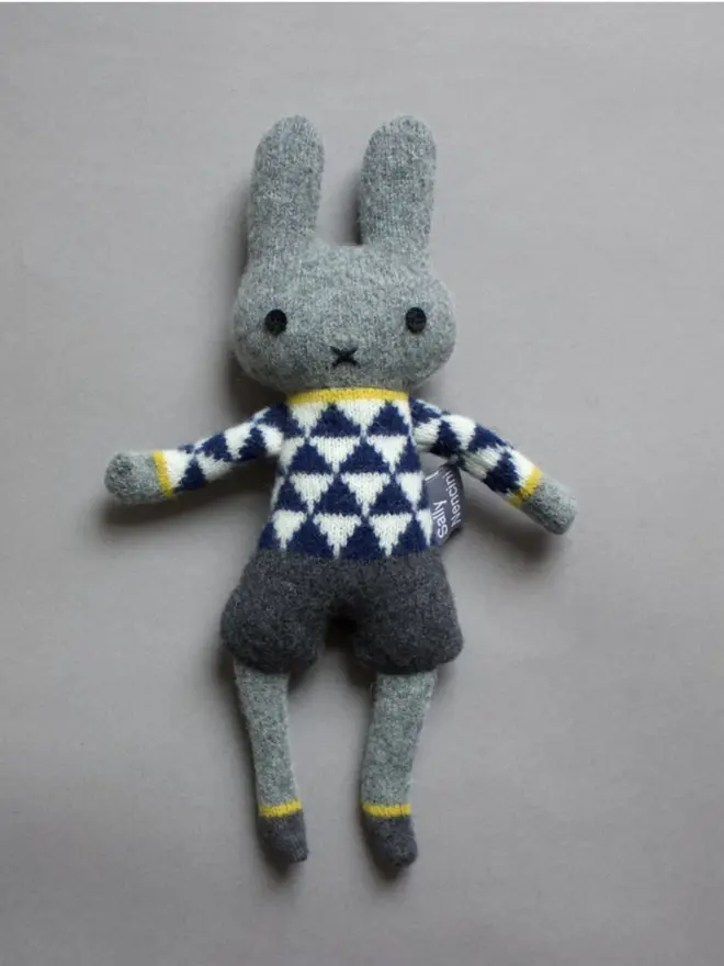 blue master bunny plush