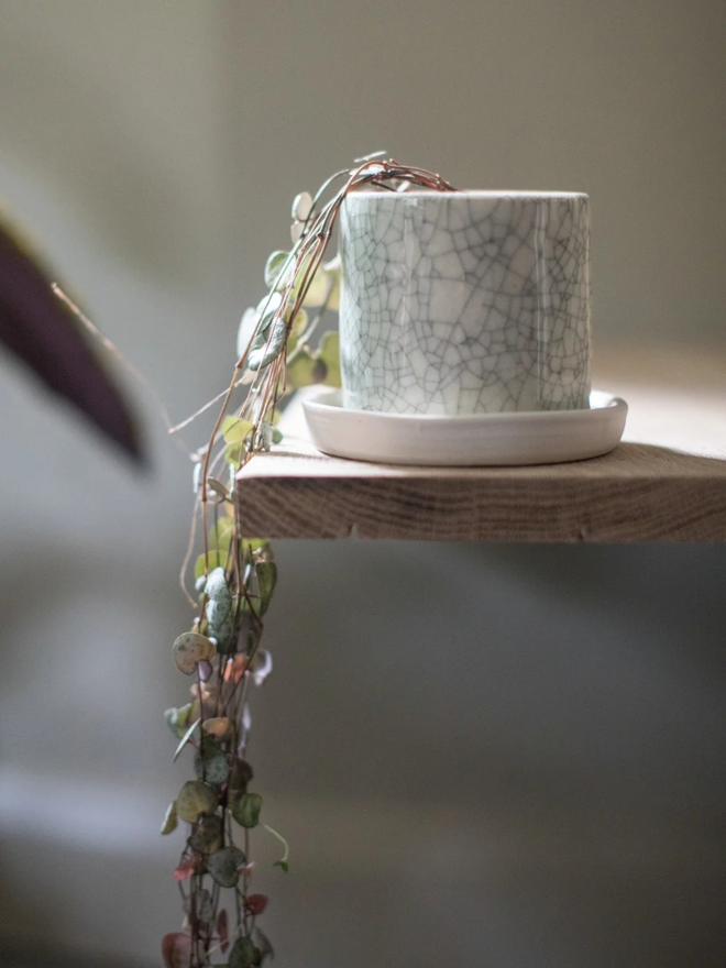 planter and saucer handmade set