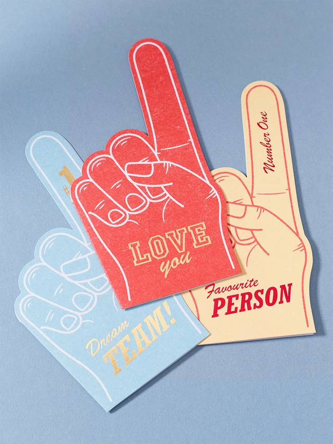 foam finger cards love cards for valentines day 2