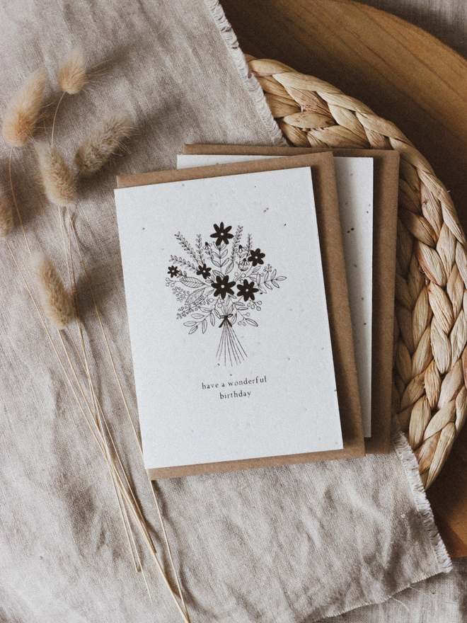 happy birthday plantable wildflower card