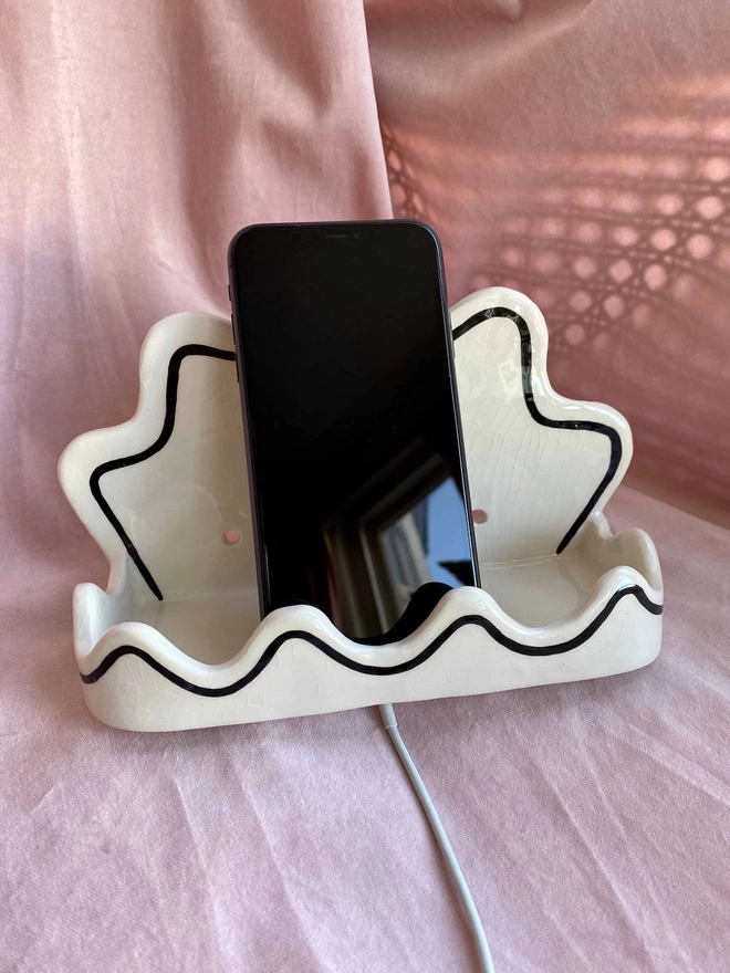 Ceramic Phone Charging Shelf