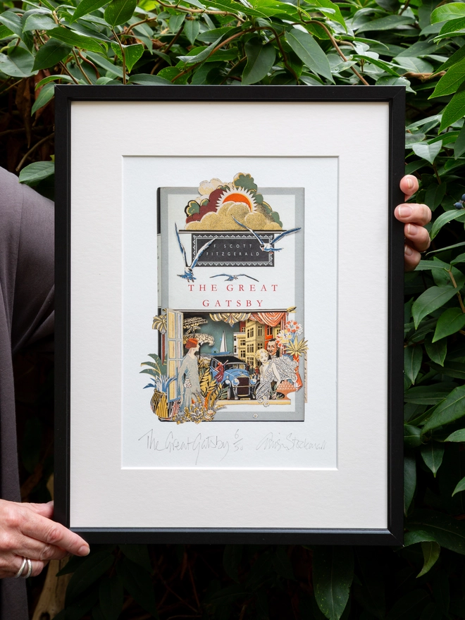 The Great Gatsby 'Picture Book' print of an original collaged artwork.