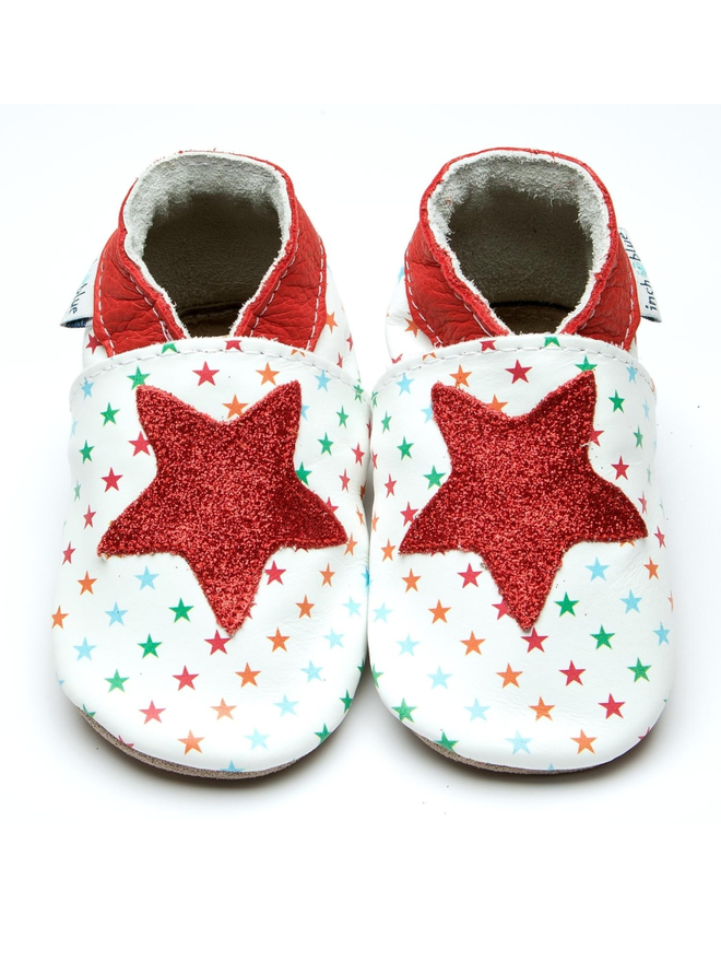 Starry Multi Star/Red Glitter Baby / Kid Shoes