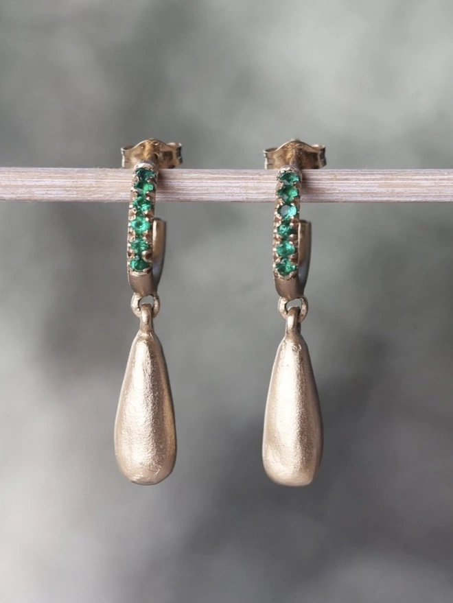 Emerald Drop Earrings