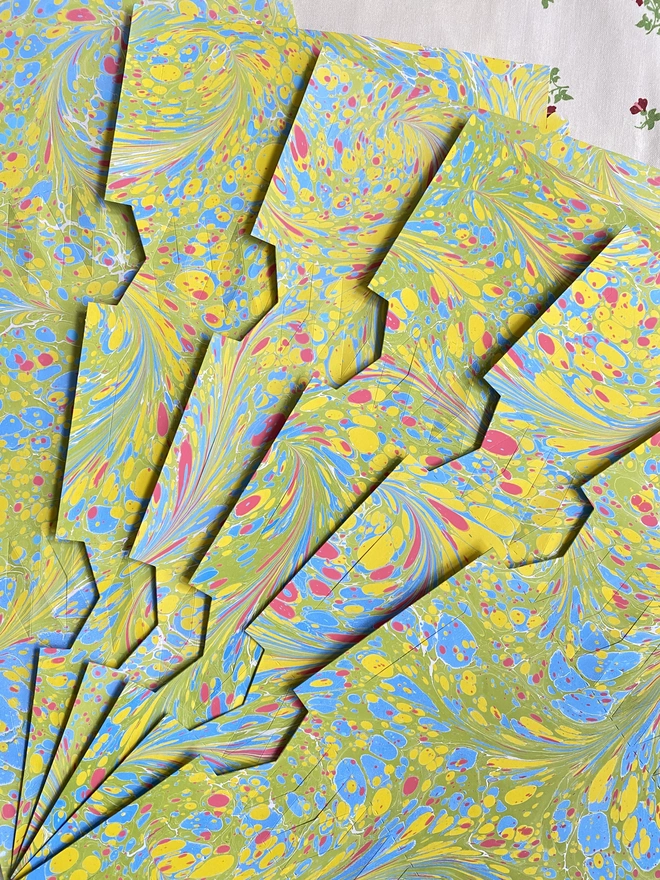 Hand-marbled Easter or Birthday crackers 