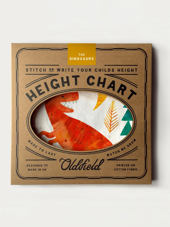 Dinosaur Height Chart Packaging