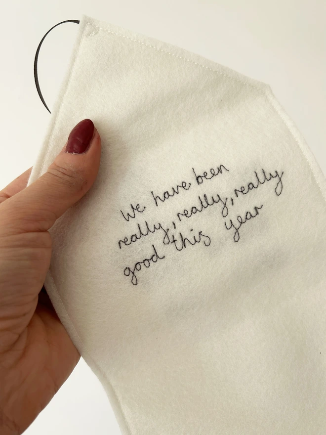 letter to santa personalised embroidered envelope