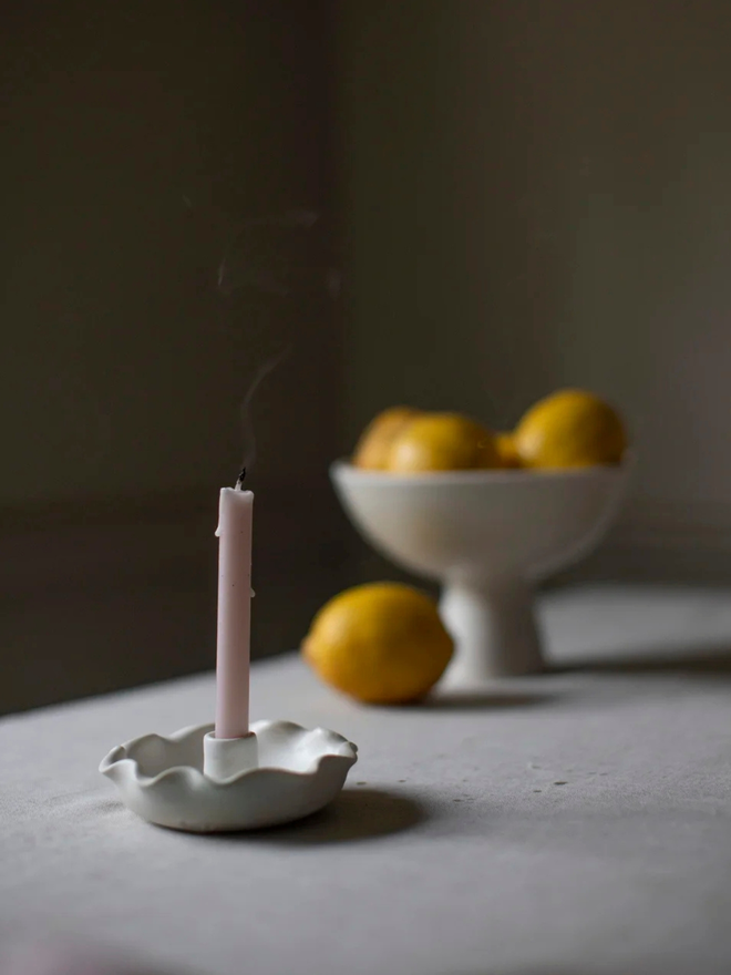 porcelain candle holder