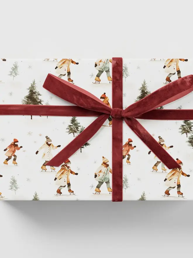 Ice Skating Wrapping Paper 