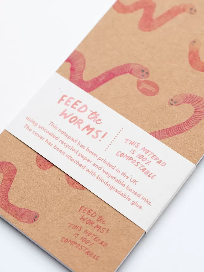 Feed The Worms Compostable Notepad