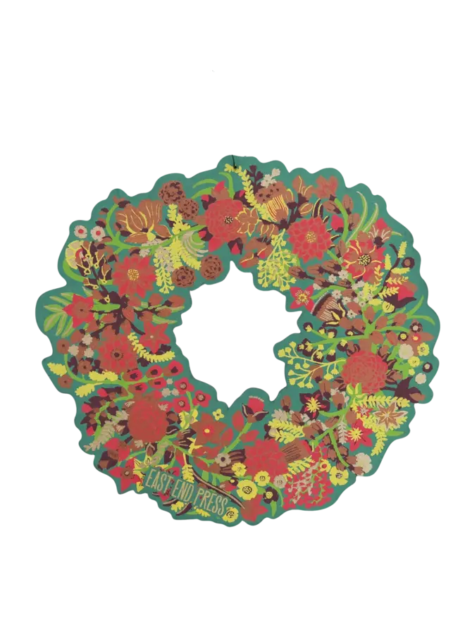 Christmas Foliage Cotton Board Wreath