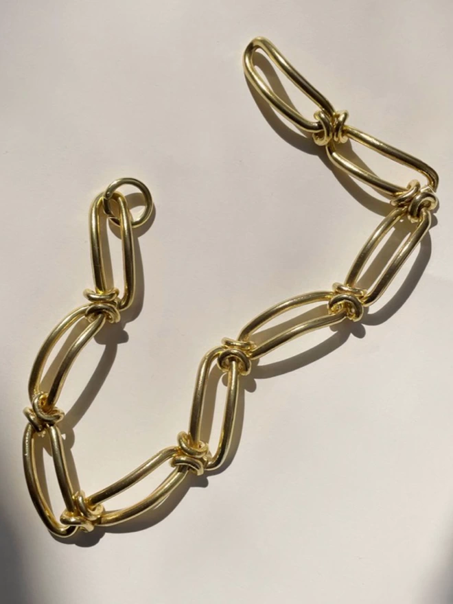 bold and distinctive rollo gold necklace by Ruddock Jewellery
