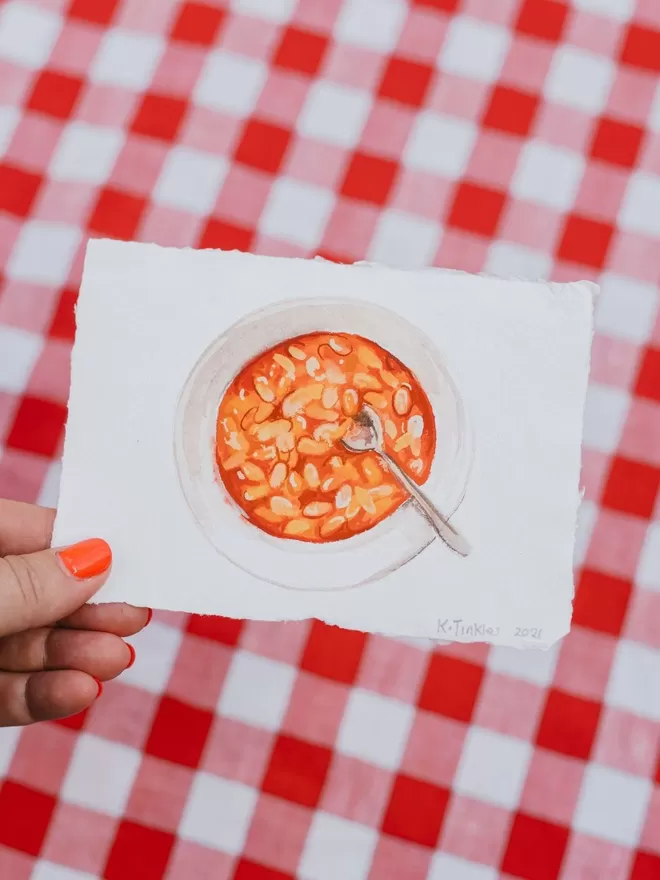 Katie Tinkler illustration of baked beans.