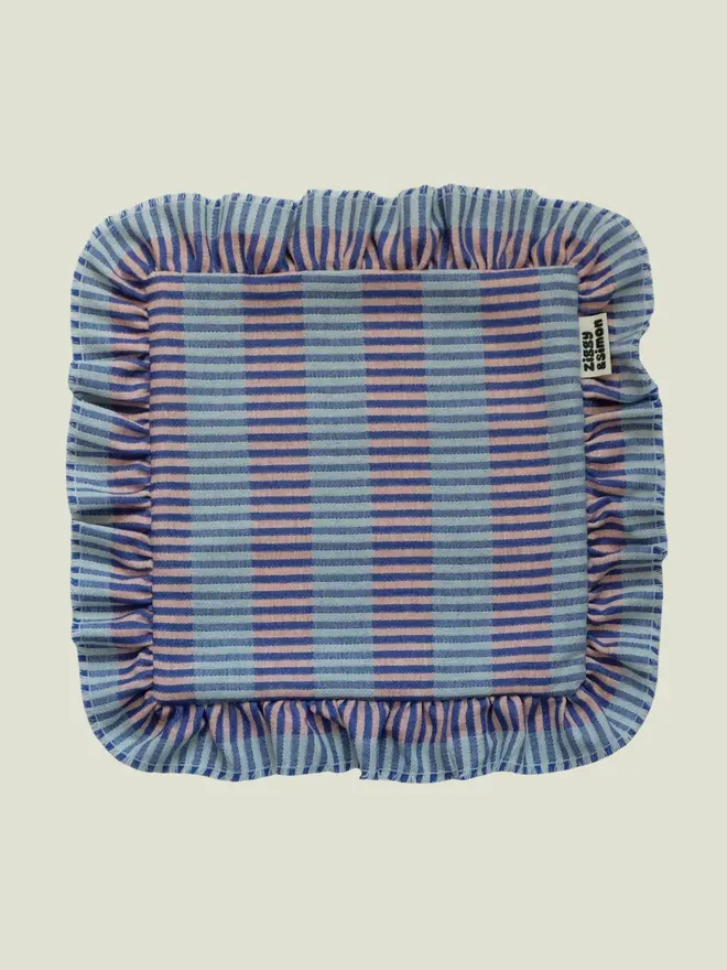 Blueberry Pie Cushion. A cushion in square.