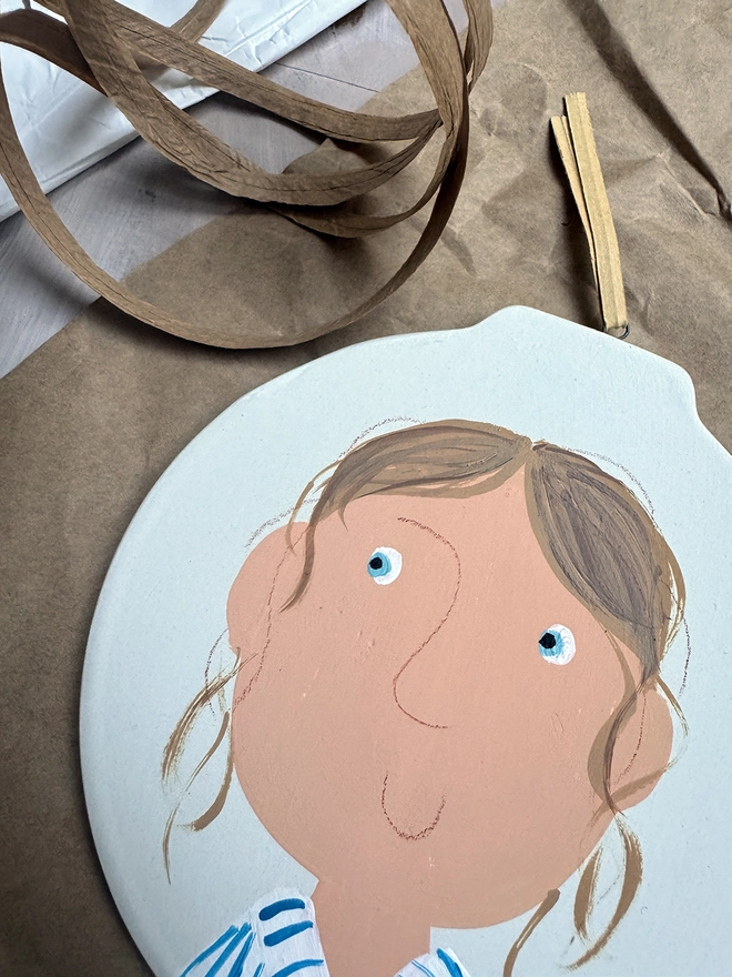 personalised portrait Christmas decoration
