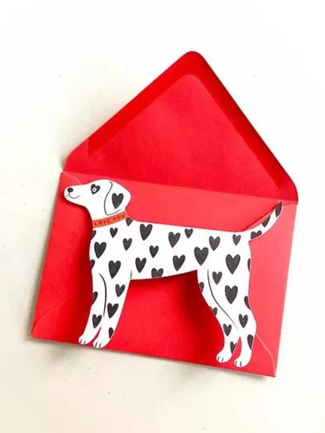 Loveheart Dalmatian Card