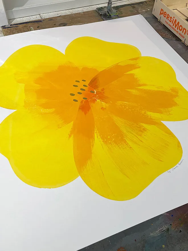 Primrose Flower Screenprint