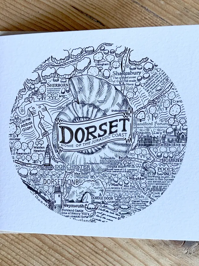 Dorset greetings card