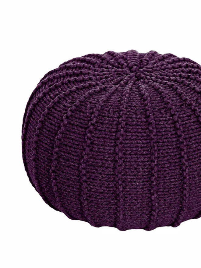 Zuri House. Aubergine children’s pouffe.