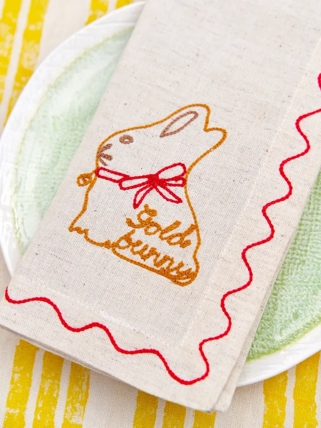 Easter bunny napkin