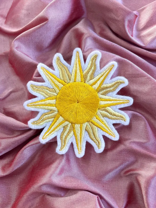 Shimmering Sunshine Wool Felt Patch