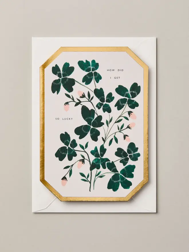 'How Did I Get So Lucky' Botanical Mini Greeting Card