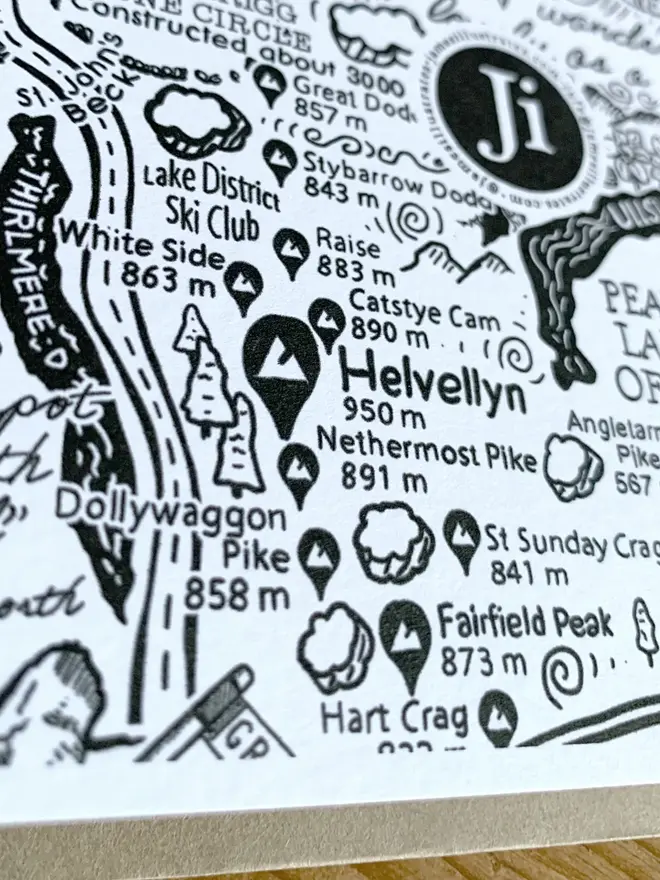 Lake District greetings card